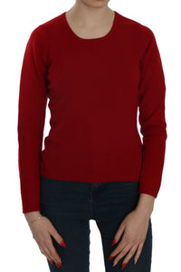 Thumbnail for Elegant Red Cashmere Pullover Blouse