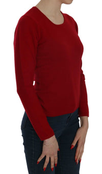 Thumbnail for Elegant Red Cashmere Pullover Blouse