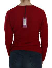 Thumbnail for Elegant Red Cashmere Pullover Blouse