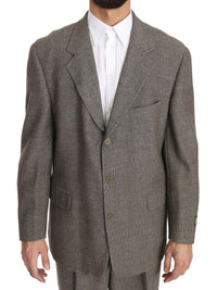 Thumbnail for Elegant Light Brown Wool Men's Suit