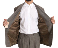 Thumbnail for Elegant Light Brown Wool Men's Suit