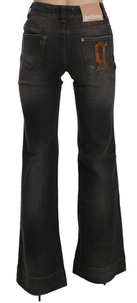 Thumbnail for Svelte Mid Waist Flared Black Denim