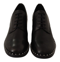 Thumbnail for Studded Oxford Elegance Leather Heels