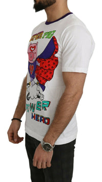Thumbnail for White Cotton Top Super Power Pig T-shirt