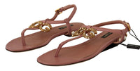 Thumbnail for Elegant Pink Leather Ankle Strap Sandals