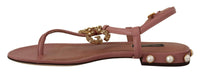 Thumbnail for Elegant Pink Leather Ankle Strap Sandals