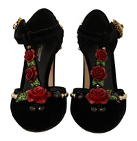 Thumbnail for Elegant Velvet T-Strap Mary Jane Pumps