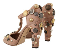 Thumbnail for Glamorous Suede T-Strap Pumps with Embellishment