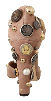 Thumbnail for Glamorous Suede T-Strap Pumps with Embellishment