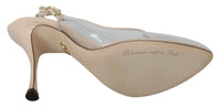 Thumbnail for Elegant Nude Beige Slingback Heels