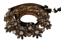 Thumbnail for Elegant Crystal Daisy Chain Leather Belt
