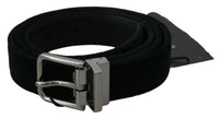 Thumbnail for Elegant Black Leather Belt with Velvet Interior