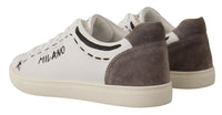 Thumbnail for Elegant White Leather Casual Sneakers