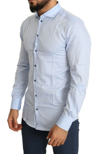 Thumbnail for Elegant Light Blue Slim Fit Dress Shirt
