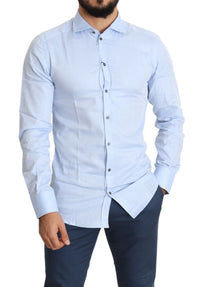 Thumbnail for Elegant Light Blue Slim Fit Dress Shirt