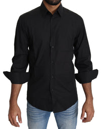 Thumbnail for Elegant Black Slim Fit Dress Shirt