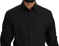 Thumbnail for Elegant Black Slim Fit Dress Shirt