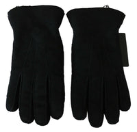 Thumbnail for Elegant Black Leather Biker Gloves