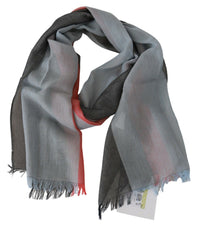 Thumbnail for Gray Fringe Neck Wrap Cotton Scarf