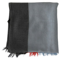 Thumbnail for Gray Fringe Neck Wrap Cotton Scarf