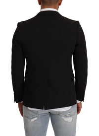 Thumbnail for Elegant Black Slimfit Peak Lapel Blazer