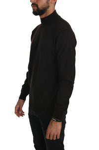Thumbnail for Brown Turtle Neck Pullover Wool Sweater