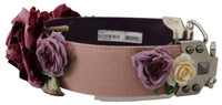 Thumbnail for Beige Floral Leather Shoulder Strap Accessory