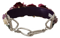 Thumbnail for Beige Floral Leather Shoulder Strap Accessory