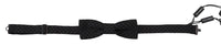 Thumbnail for Exclusive Silk Patterned Black Bow Tie