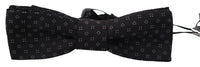 Thumbnail for Exclusive Silk Patterned Black Bow Tie