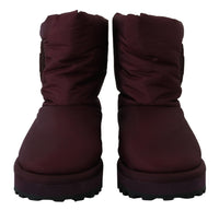 Thumbnail for Elegant Bordeaux Mid Calf Boots