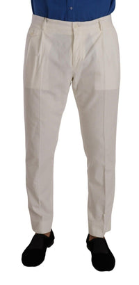 Thumbnail for Elegant Tapered Corduroy Pants in Off White
