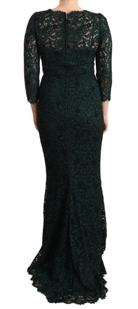 Thumbnail for Elegant Lace Floor-Length V-Neck Dress