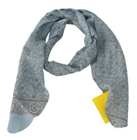 Thumbnail for Light Blue Bandana Wrap Shawl Foulard Scarf