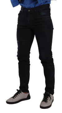Thumbnail for Elegant Slim Fit Skinny Jeans in Dark Blue