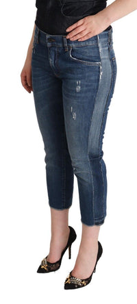 Thumbnail for Elegant Mid-Waist Cropped Denim