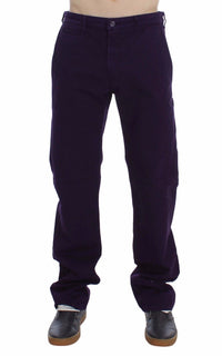 Thumbnail for Purple Cotton Stretch Slim Chinos