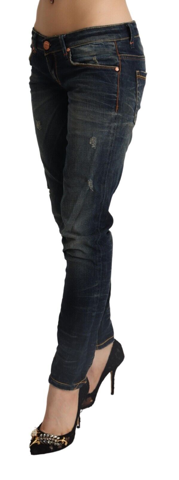 Chic Dark Blue Slim Fit Denim for Style Aficionados