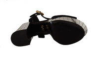 Thumbnail for Sleek Black Ankle Strap Platform Sandals