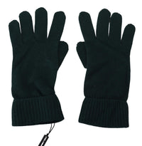 Thumbnail for Elegant Cashmere Wrist Length Gloves in Dark Green