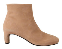 Thumbnail for Elegant Beige Leather Boots