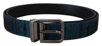 Thumbnail for Elegant Blue Jacquard Designer Belt