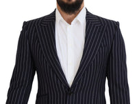 Thumbnail for Elegant Navy Slim Fit Wool Blazer