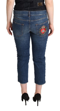 Thumbnail for Elegant Mid-Waist Cropped Denim