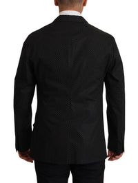 Thumbnail for Black Polka Dotted Cotton Blazer Jacket