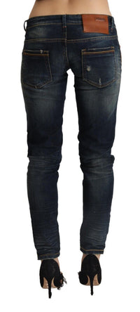 Thumbnail for Chic Dark Blue Slim Fit Denim for Style Aficionados