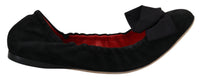 Thumbnail for Elegant Black Suede Ballet Flats