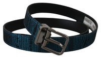 Thumbnail for Elegant Blue Jacquard Designer Belt