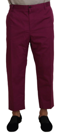 Thumbnail for Elegant Magenta Cotton Stretch Pants