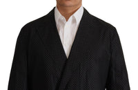Thumbnail for Black Polka Dotted Cotton Blazer Jacket